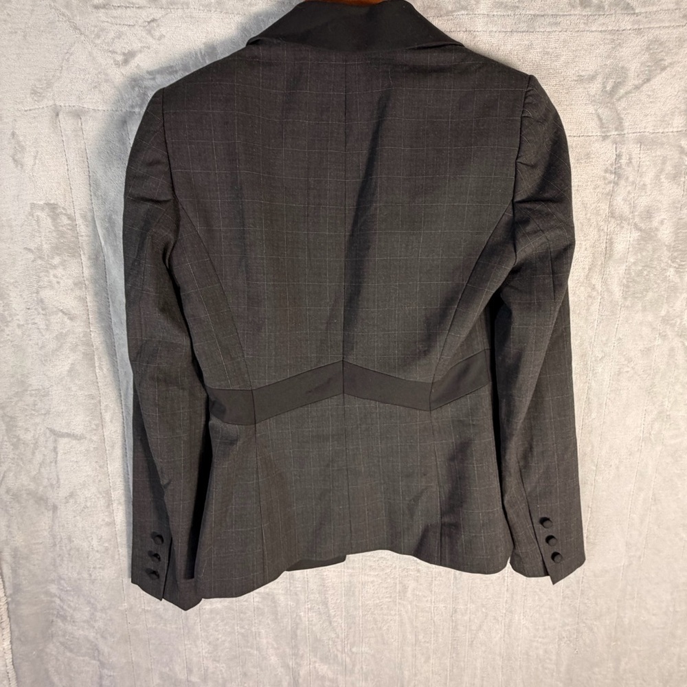 Antonio Melani Black Check tailored Blazer Women’s Size 0 business classic - Picture 2 of 7